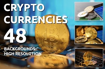 Golden Bitcoin Coin JPG set