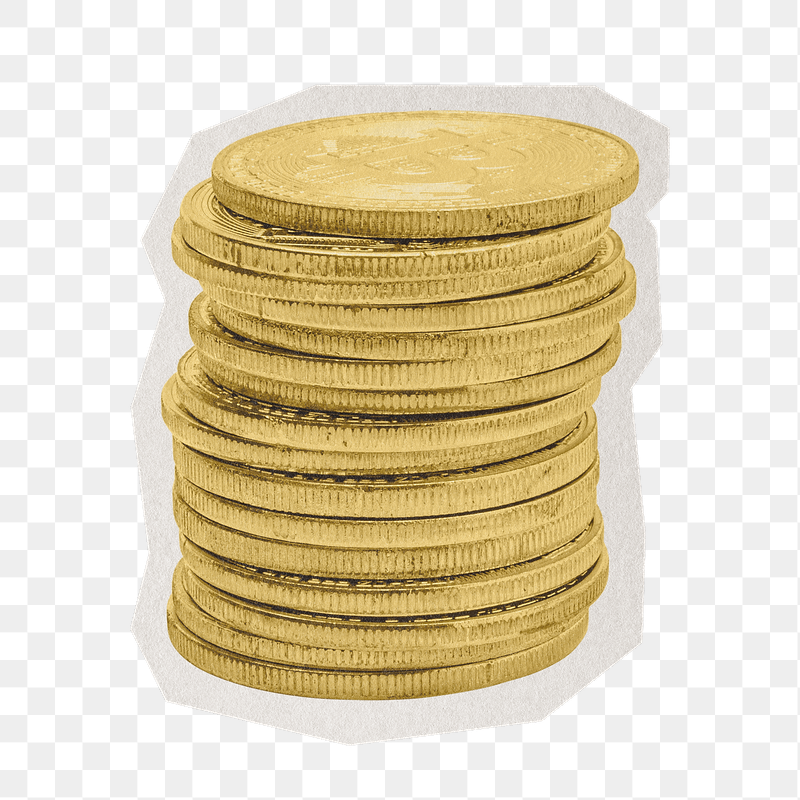 Golden bitcoins png sticker, paper | Free PNG - rawpixel