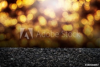 Golden bokeh lights product background