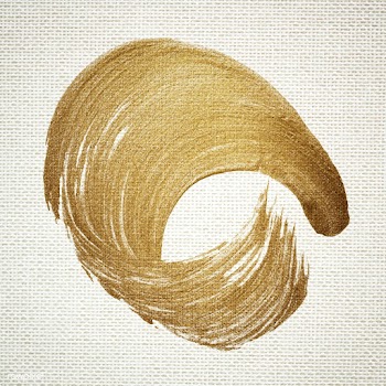 Golden brush stroke | Free stock vector - 680927