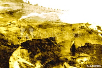 Golden brushstrokes abstract textured background