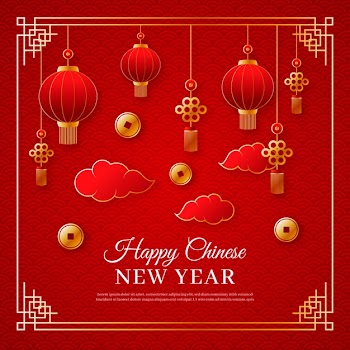 Golden chinese new year concept Free Vector