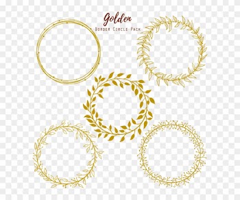 Golden Circle Wedding Frame, Gold, Golden Png And Psd - Gold Circle Frame