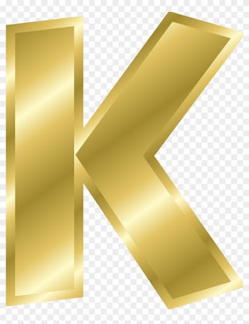 Golden Clipart Alphabet - Letter K In Gold