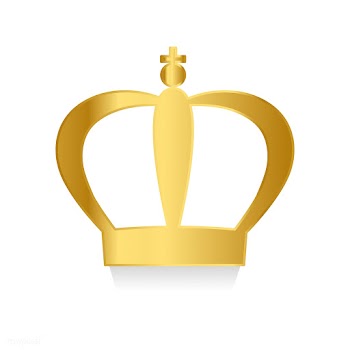 Golden crown on white background vector | Free stock vector - 489104
