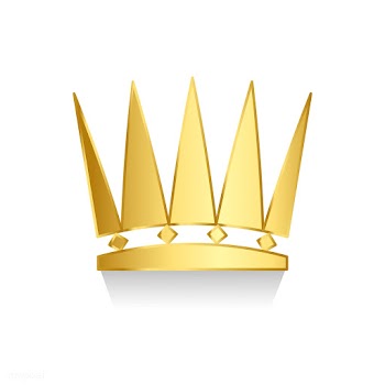 Golden crown on white background vector | Free stock vector - 489128