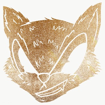 Golden cunning fox sticker overlay design resource | Free  transparent png - 2358603