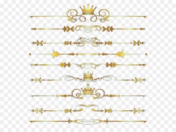 Golden dividing line vector 