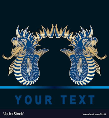 Golden dragon vector image