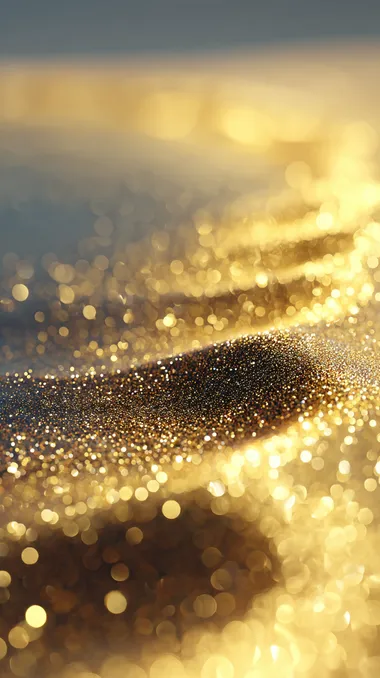 Golden Dreamscape: Ethereal Beach and Sea Golden Dreamscape: Ethereal Beach and Sea