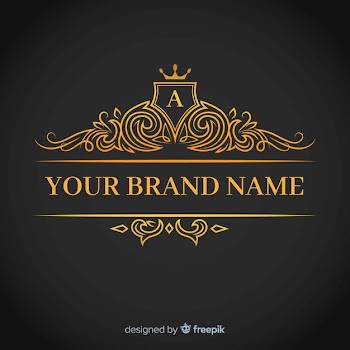 Golden elegant corporative logo template Free Vector