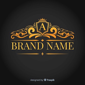 Golden elegant corporative logo template Free Vector