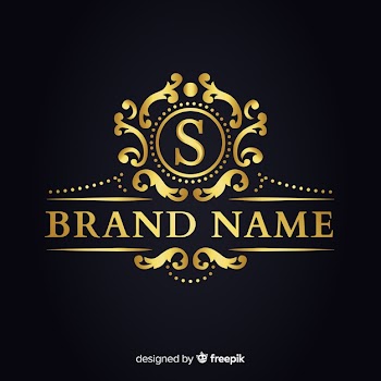 Golden elegant logo template for companies Free Vector