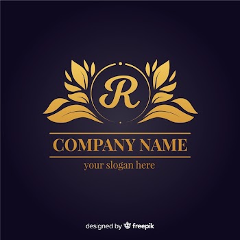 Golden elegant logo template Free Vector