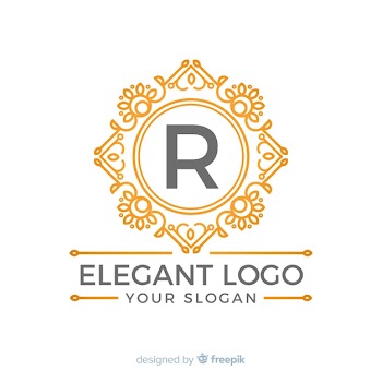 Golden elegant logo template Free Vector