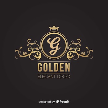 Golden elegant logo template Free Vector