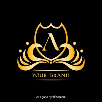 Golden elegant logo template Free Vector