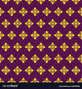 golden ethnic abstract diagonal floral pattern