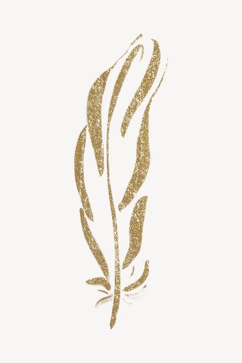 Golden feather clipart, drawing illustration | Free Photo - rawpixel