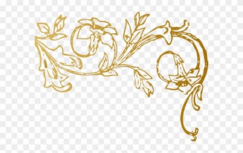 Golden Fl Border Png Free - Golden Floral Design Png