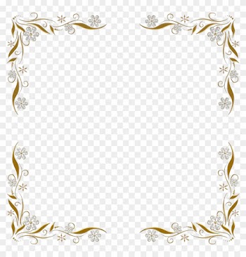 Golden Floral Corners 2 (800×800) - Marco Para Invitaciones De Graduacion