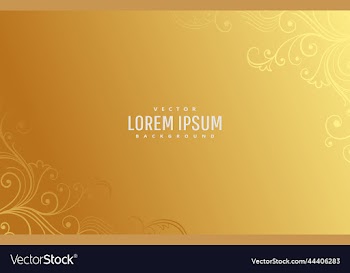 golden floral pattern business template design