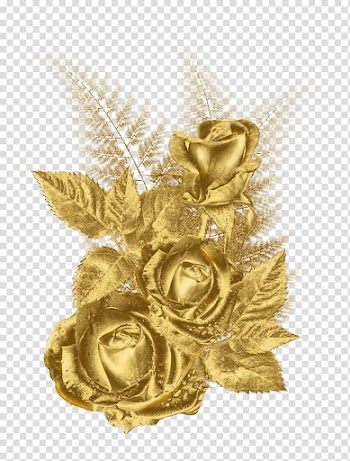 Golden flower, bunch of gold flowers transparent background PNG clipart