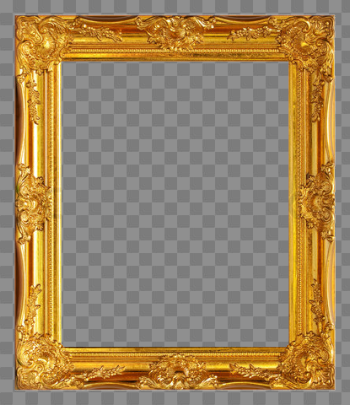 Golden Frame Free PNG Image