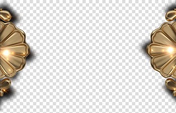 Golden frame material transparent background PNG clipart