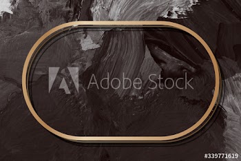 Golden frame on a card