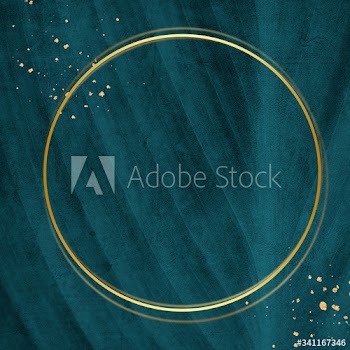 Golden frame on a green card