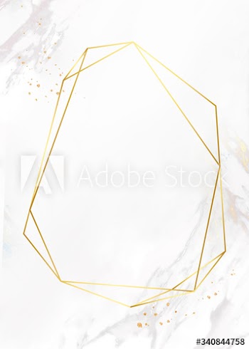 Golden frame on a marble background