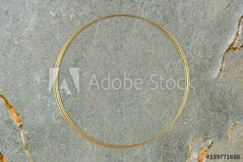 Golden frame on marbled background