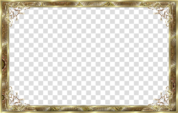 Golden Frame PNG Image