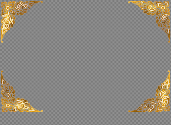 Golden Frame Transparent