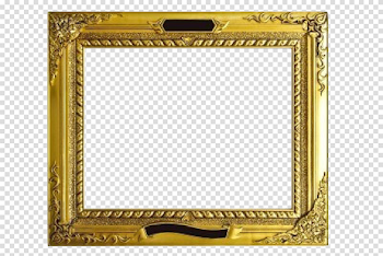 Golden Frame Transparent Image