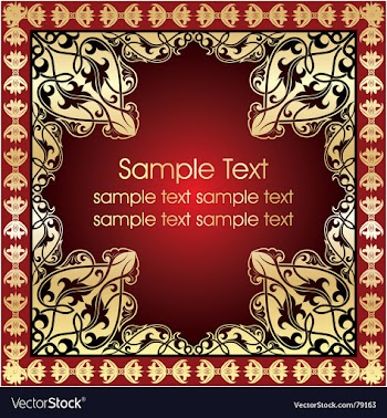 Golden frame vector image