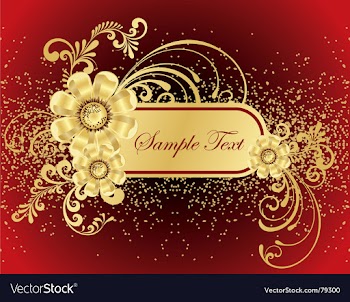 Golden frame vector image