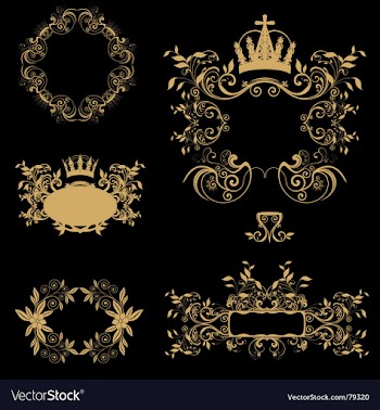 Golden frames vector image