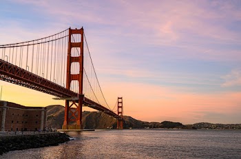 Golden Gate Bridge in San Francisco during Golden Hour