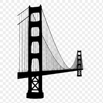 Golden Gate Bridge png silhouette, | Free PNG - rawpixel