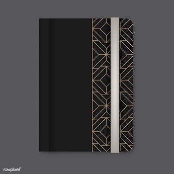 Golden geometric pattern cover of a black dia.. | Free stock vector - 544443