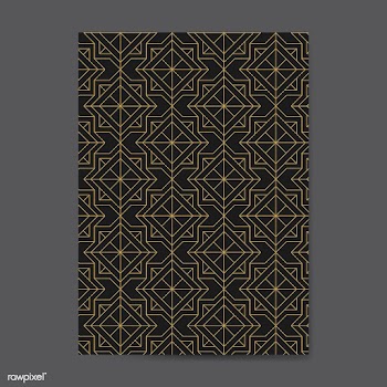 Golden geometric seamless pattern on a black .. | Free stock vector - 544434
