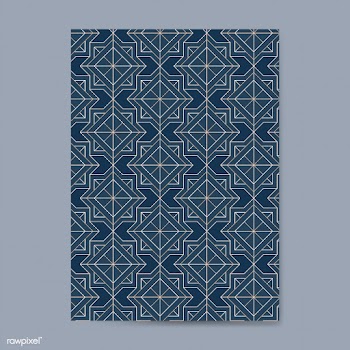Golden geometric seamless pattern on a blue c.. | Free stock vector - 544425