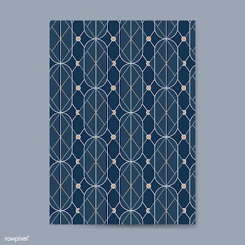 Golden geometric seamless pattern on a blue c.. | Free stock vector - 544484