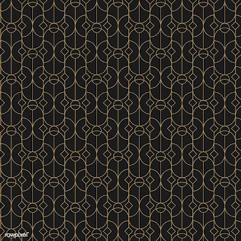 Golden geometric seamless pattern on black ba.. | Free stock vector - 544477