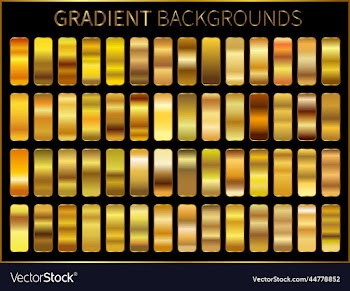 golden gradient pattern or template set of