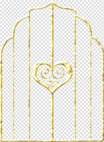 , Golden Heart door transparent background PNG clipart