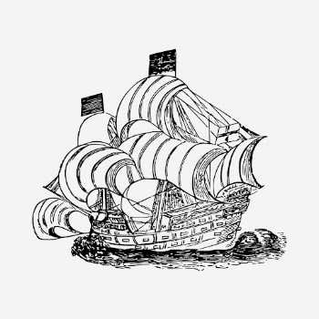 Golden Hind ship drawing, vintage | Free Photo - rawpixel