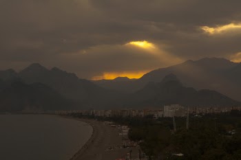 Golden Hour And Mountain